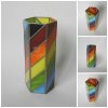 Váza duhová - výška 20,5 cm, průměr 9 cm