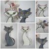 Kočka Běla a Britka - Kočky najdete&nbsp;v e-shopu. Velikost 12x21,5 cm.